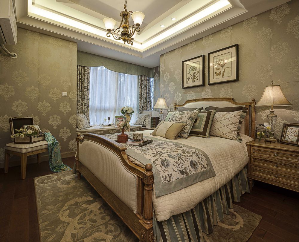 北京裝修案例沿湖小區(qū) 美式風格